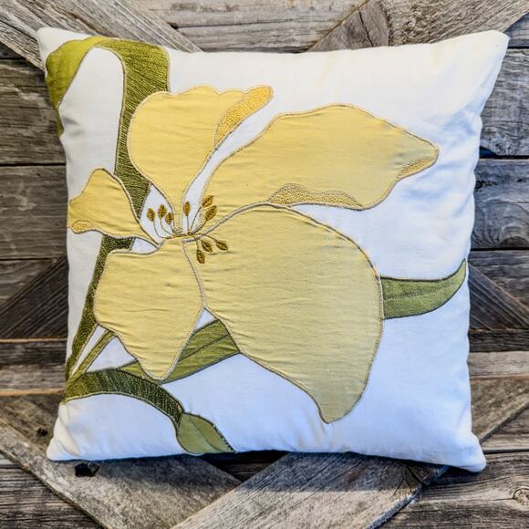 Set of 2-Crate & Barrel-Aria Collection Floral Pillows-Covers & Inserts-12”x12” - Picture 6 of 8